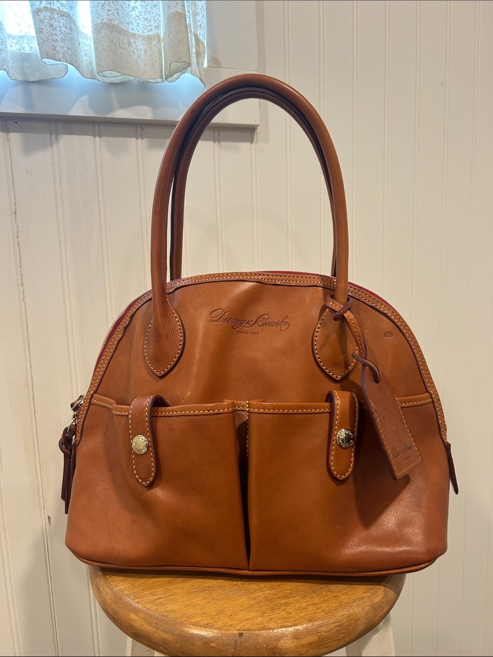 Dooney & Bourke Florentine brown Leather Dome satchel bag